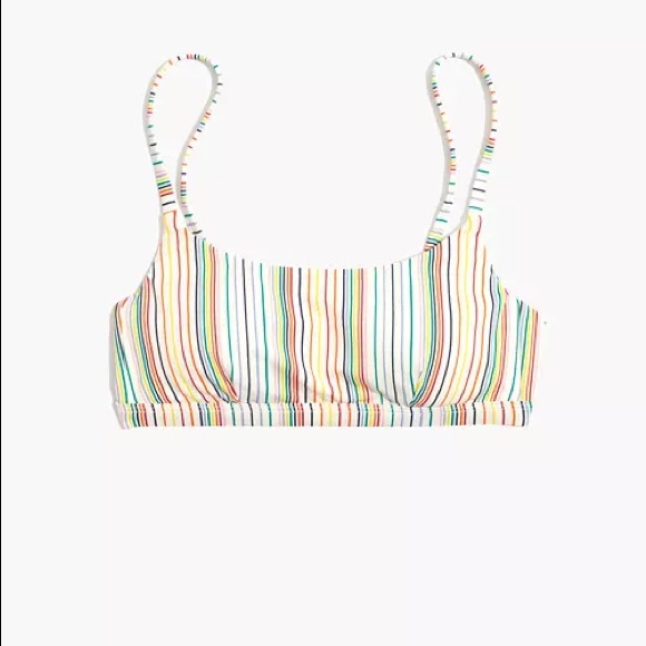 Madewell Other - Madewell Second Wave Sport Stripe Bikini Top Small